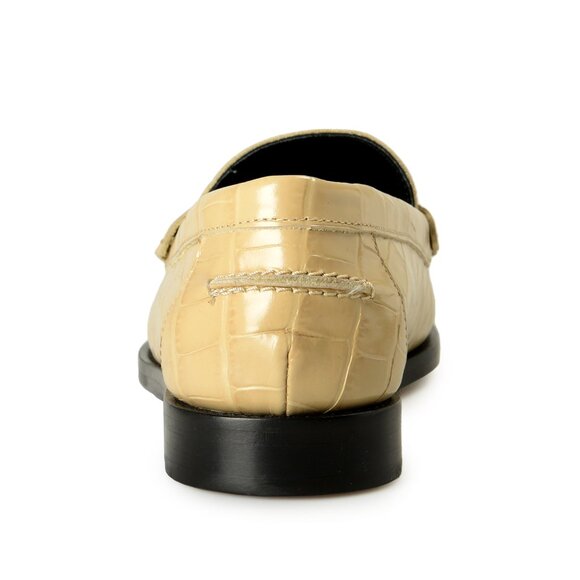 Versace Men's Sand & Gold Medusa 100% Leather Slip On Loafers Shoes US 8 IT 41 - Picture 3 of 8